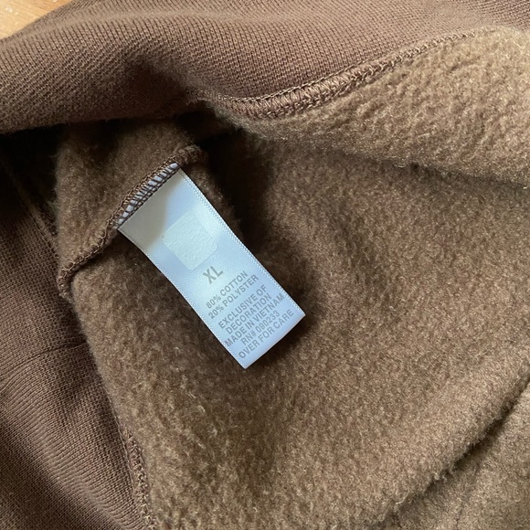 Essentials Fear Of God Hoodie/Sweatshirt Size XL Chocolate Brown/Raindrum - Picture 7 of 7